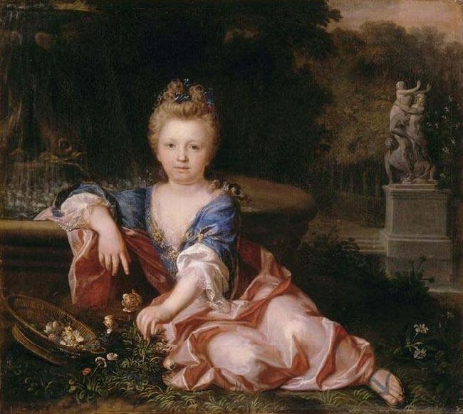Alexis Simon Belle Portrait of Mariana Victoria of Spain fiancee of Louis XV